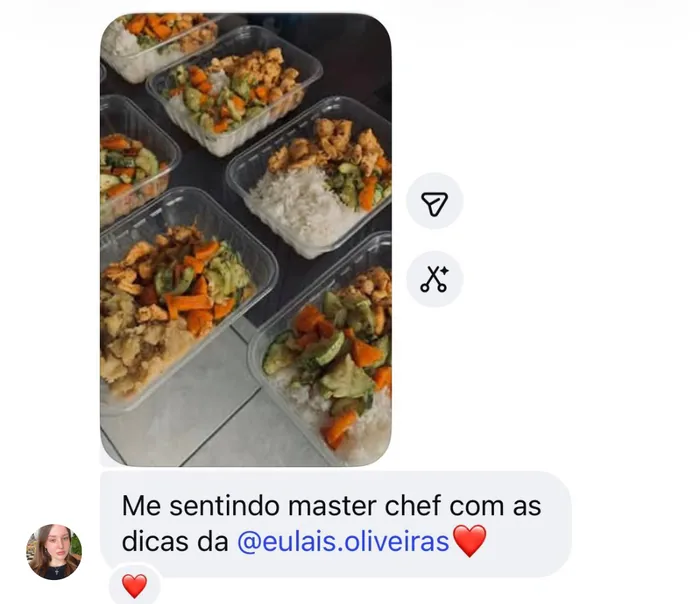 Aluna: me sentindo master chef com as dicas da Laís
