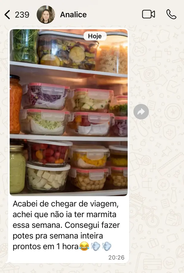 Analice: potes pra semana inteira prontos em 1 hora