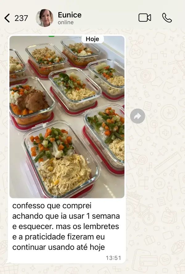 Eunice: comprei achando que ia usar 1 semana e continuo usando